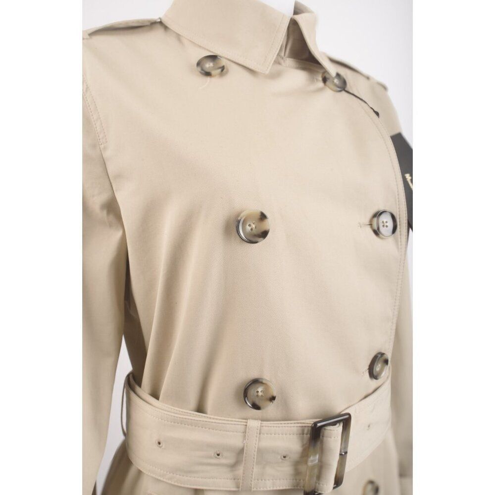 Massimo Dutti Womans Trench Coat Jacket Size S Small Beige Belted 6723/901 NWT - Picture 3 of 6
